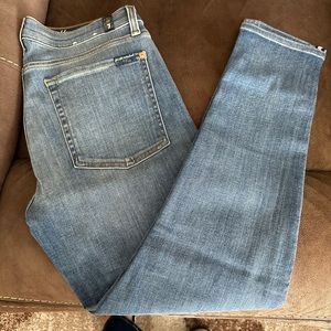 7 For All Mankind High Waist Ankle Skinny Jean sz 30